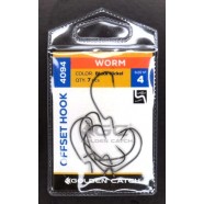 Рибальські гачки, GC Offset Worm 4094, 7шт/уп, колір BN, №4